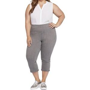NYDJ Gray Dakota Crop High Rise Pull On Jeans Size 2X 20W-22W NEW